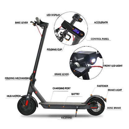 Electric Scooter 350W 10/20/35KM/H Portable  Off Road Scooter Foldable Bike